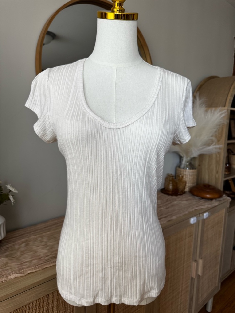 Everlane | The Ribbed Soft Knit Scoop Neck Tee